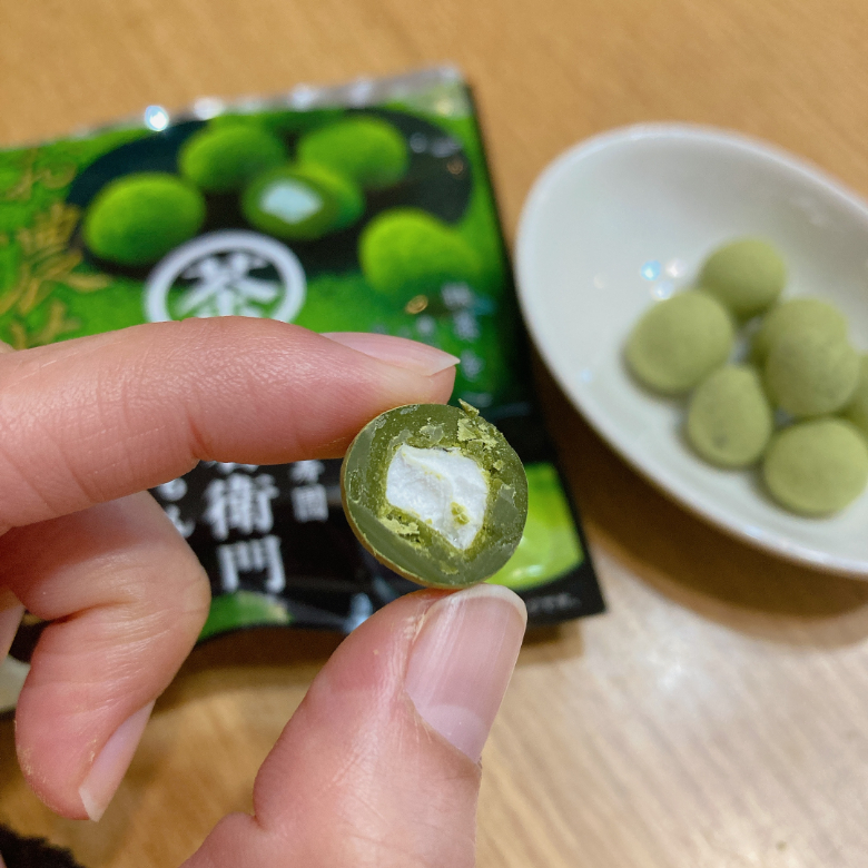 お濃茶チョコ　断面